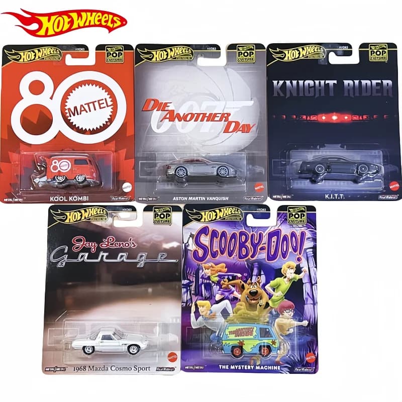 Hot Wheels Pop Culture Mix 1 HXD63 G Auto Mattel Il 80° anniversario Mattel Collezione di modelli Lega in miniatura Pressofuso 1:64 Giocattoli