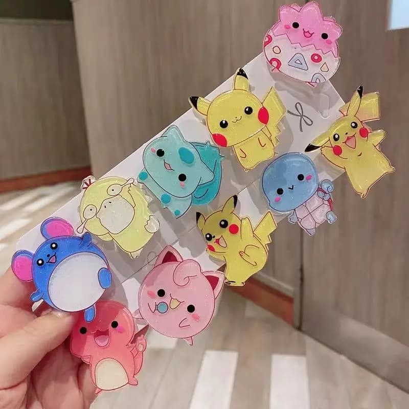 Fermagli per capelli Pokémon, graziosi accessori per capelli per studentesse, fermagli per frangia, fermagli laterali, decorazioni per capelli, regali divertenti
