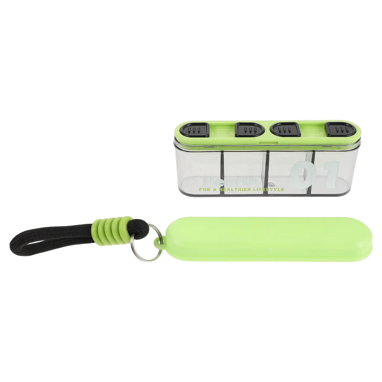 Organizzatore Portatile per Pillole a 4 Scomparti, Trasparente e Impermeabile, Contenitore per Medicinali Quotidiani da Viaggio per Integratori e Vitamine