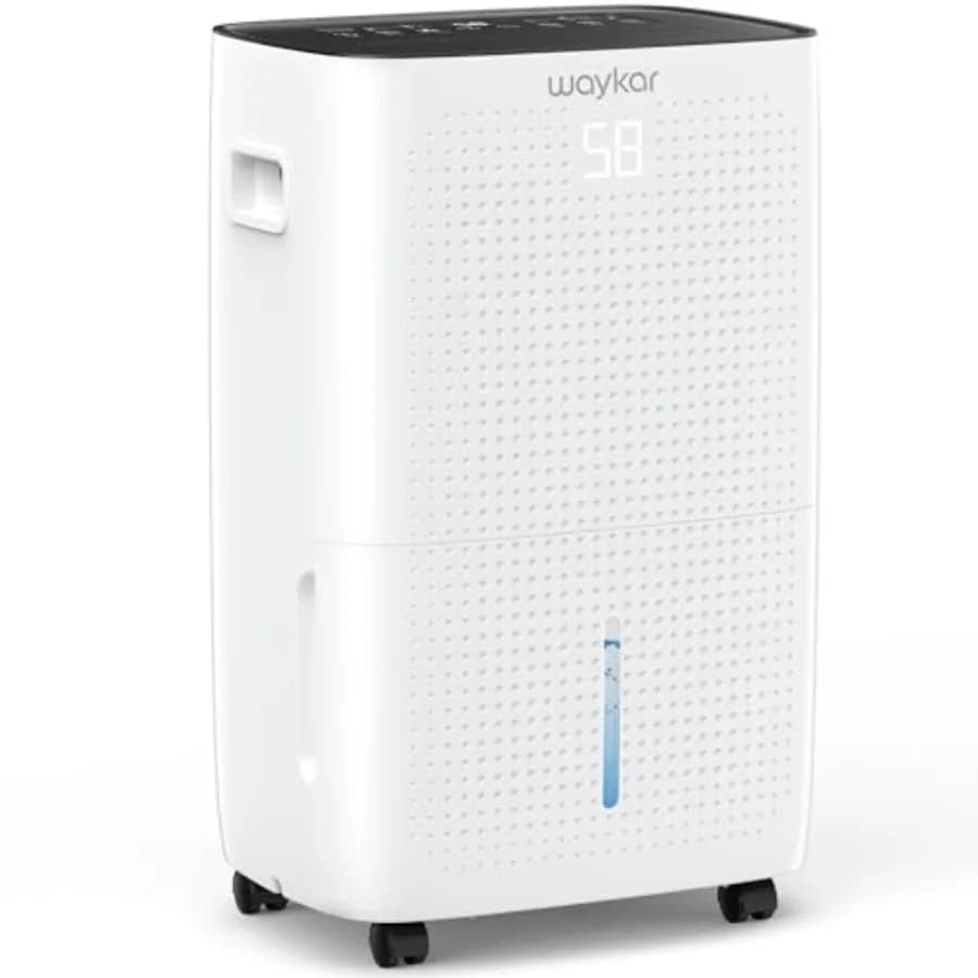 Deumidificatore da 150 Pint per 7000 Piedi Quadrati, per Seminterrati e Grandi Ambienti Domestici, con Compressore Intelligente e Tubo di Scarico, Serbatoio per Uso Commerciale, 30-80 Humidi