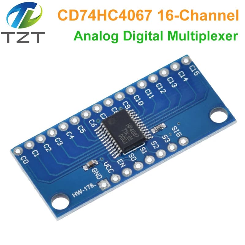DIYTZT 1/3PCS CD74HC4067 Modulo scheda breakout multiplexer digitale analogico a 16 canali per Arduino