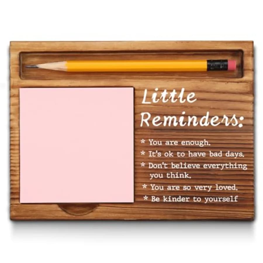Mental Health Gifts for Women, Office Sticky Note Holder, Positivity Recovery Self Care Encourage Gifts Desk Self-Stick Note Pa