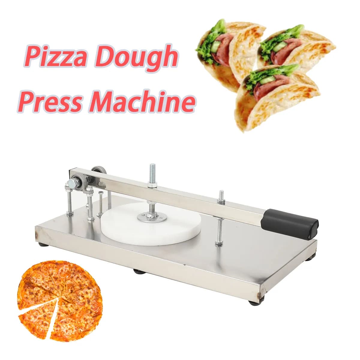 Manual Cake Press Commercial 20cm Manual Pizza Dough Press Machine Alloy Manual Corn Tortillas Dough Pressing Tools