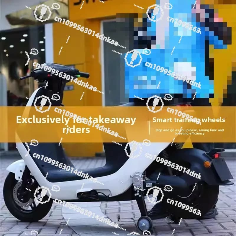 Ruota Ausiliaria Anti-Caduta per Veicoli Elettrici, Supporto per Biciclette e Moto, Accessorio per Veicoli a Due Ruote Posteriori
