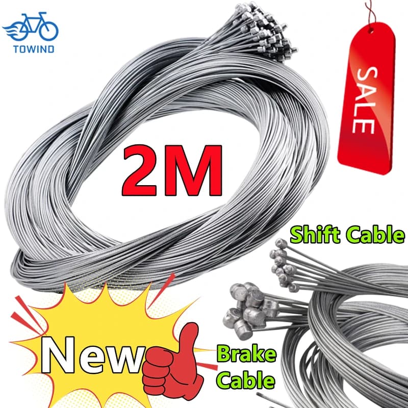 10/5/3/1PC 2M MTB Bicycle Brake Line Bicycle Speed Line Gear Fixed Shifter Gear Brake Cable Set Nucleo Internal Wire MTB Road Bike