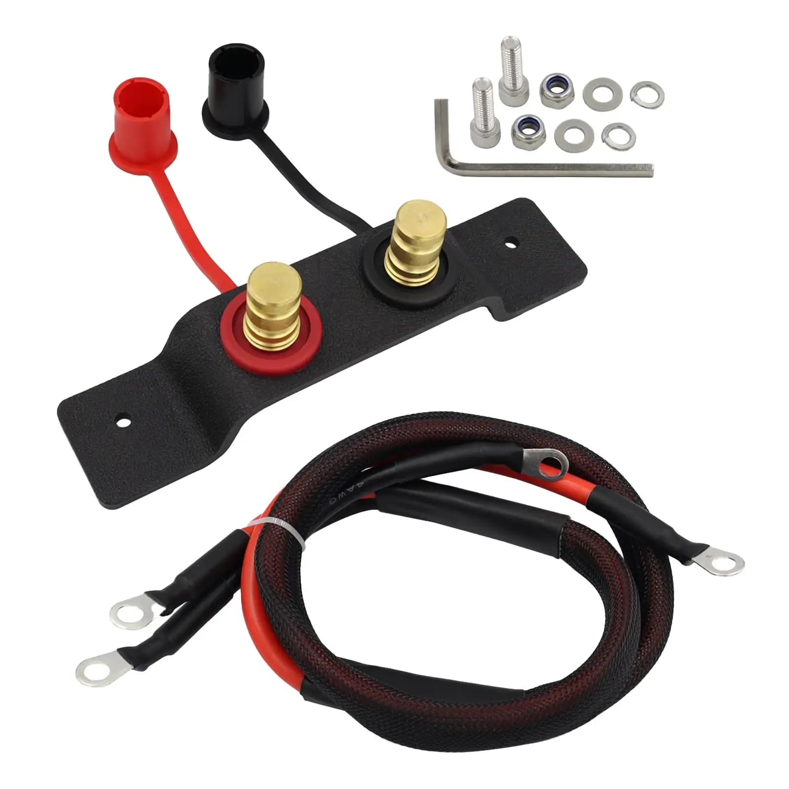 Kit di Riposizionamento Terminale di Ricarica Rapida per Avviamento a Batteria Remoto per UTV, ATV, Auto da Corsa, Roulotte e Tosaerba