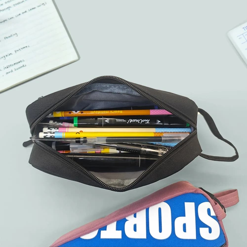 Borsa per cancelleria in tela di moda Studenti Astuccio per penne di grande capacità Materiale scolastico Astuccio per lettere Scrittura per studenti