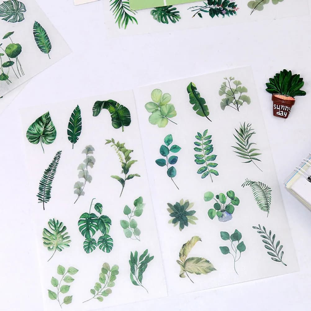 3 Sets Diy Scrapbook Paste Japanese Paper Stickers Cute Scrapbook Supplies Reusable Craft Journal Kit for Adults