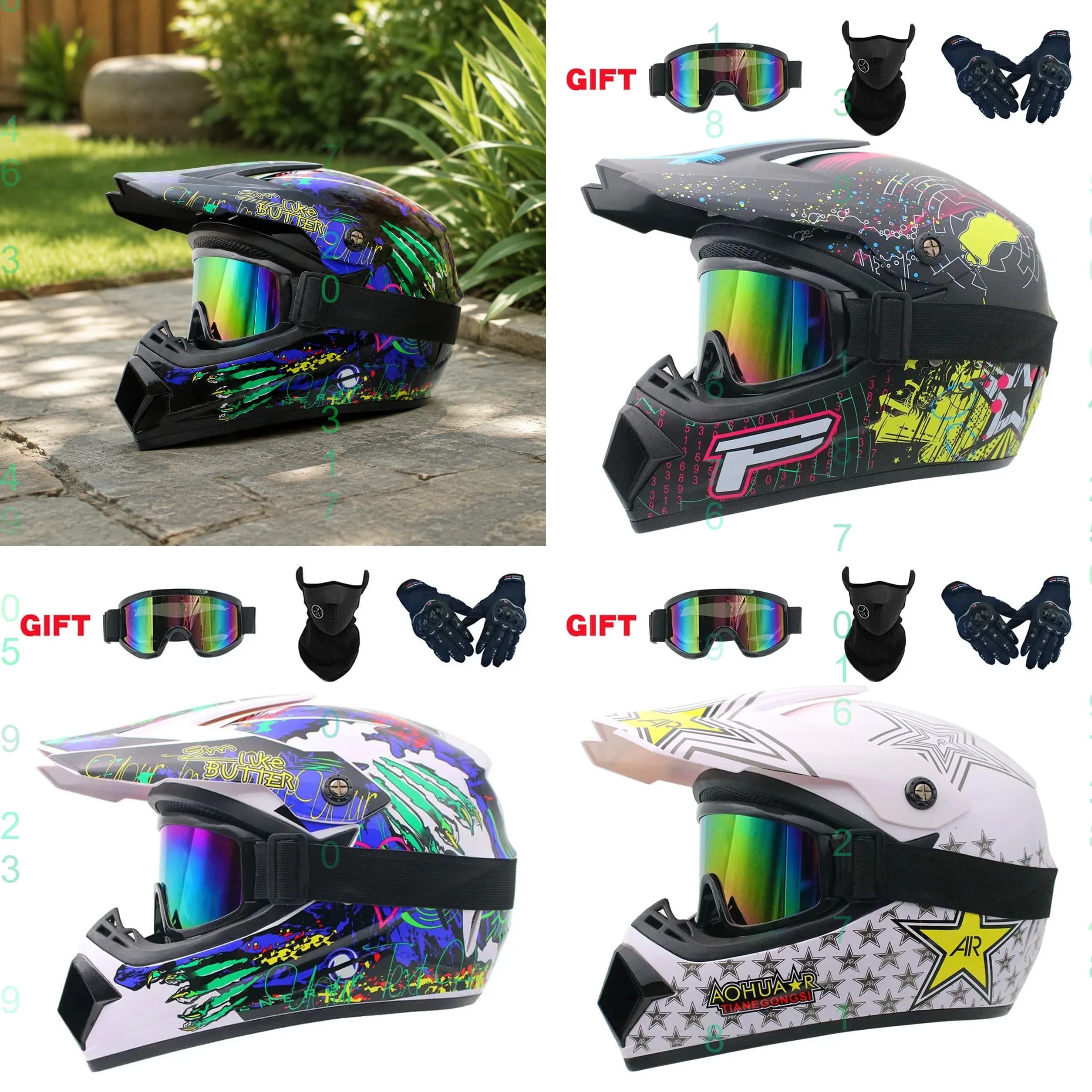 Send Free 3 Gifts Off-road Motorcycle Helmet DOT Motocross Bike Downhill AM DH Cross Full Face Moto Helmets