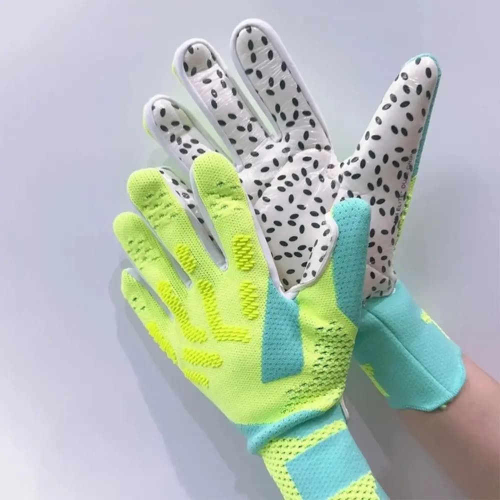 1 paio di guanti da portiere in lattice ispessito, guanti da portiere antiscivolo con protezione per le dita, traspiranti e resistenti all'usura