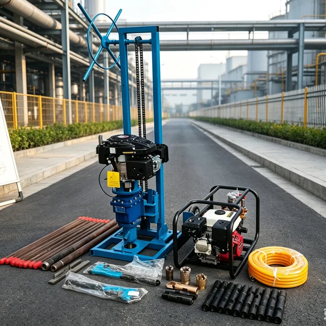 Customized Single‑person Lifting‑mast Backpack Drilling Rig for Field Shallow Rock‑soil Core‑sampling