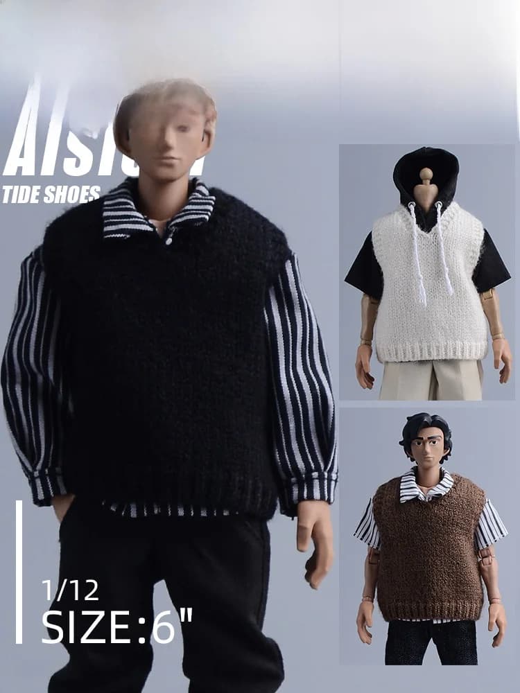 Gilet in Maglia Trendy per Action Figure da 6 Pollici, Accessori Universali per Bambole Articolate da Collezione Come4arts, Vestiti per Bambole a Grandezza Naturale