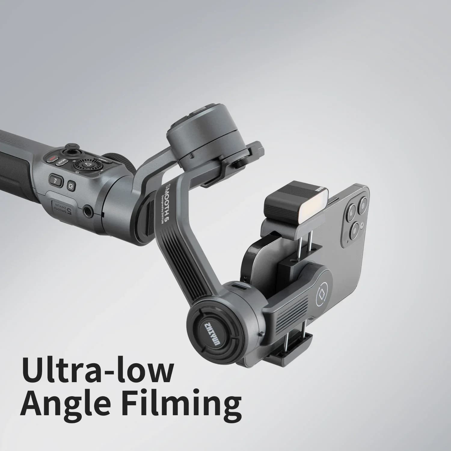 DISPONIBILE Stabilizzatore portatile ZHIYUN Smooth 5, cardanici per smartphone a 3 assi per iPhone 13 PRO con luce di riempimento