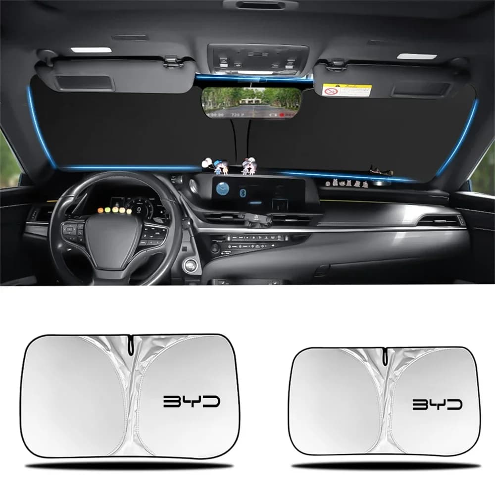 Foldable Car Windshield Sun Shade Anti-UV Sun Visor For BYD Seal U Dolphin Mini Sealion 7 Song Pro ATTO 3 Yuan UP Dolphin Seal 5