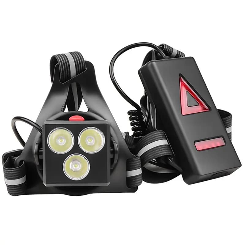 ABHS-USB Rechargeable LED Waist Light for Outdoor Cycling Night Race Red Warning for Camping Hiking Jogging Race