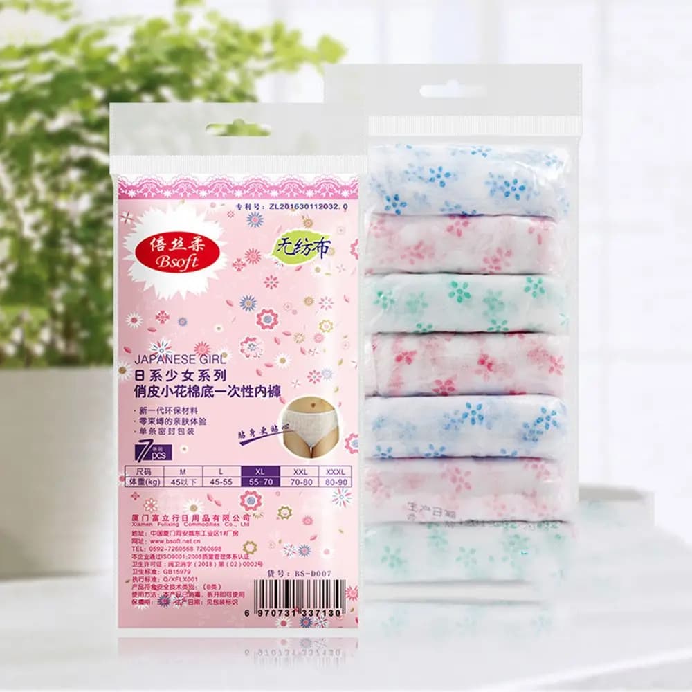 Briefs Nonwoven Paper Panties Maternity Intimates Postpartum Underpants Women's Disposable Panties 7pcs Maternity Underwear