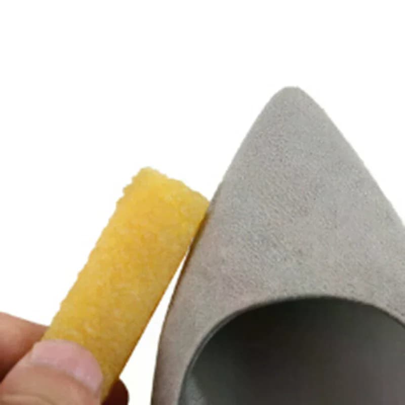 2 pz/set detergente per macchie in pelle spazzola per scarpe in pelle scamosciata spazzola per pulizia su 3 lati gomma da cancellare scarpe a forma di S nere detergente per scarpe per stivali