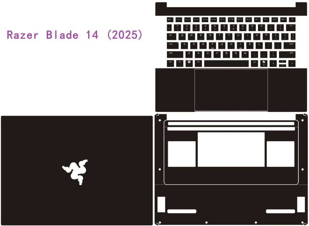 For Razer Blade 14 16 2025 RZ09-0530 Blade 13 15 17 18 RZ09 2024 2023 2022 2021 Pre Cut Laptop Vinyl Decal Cover Sticker Skin