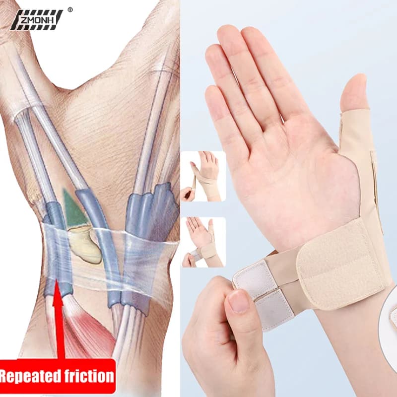 [H]1Pcs Thumb Brace Wrist Stabilizer Pain Relief Right Or Left Hand Soft Thumb Support Compression Sleeve Protector