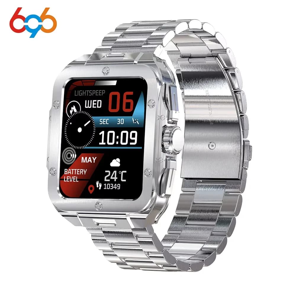 2026 New Square Smart Watch Men Women BT Call Smartwatch AI Voice Assistant Health Heartrate Monitor Fitness Tracker Waterproof