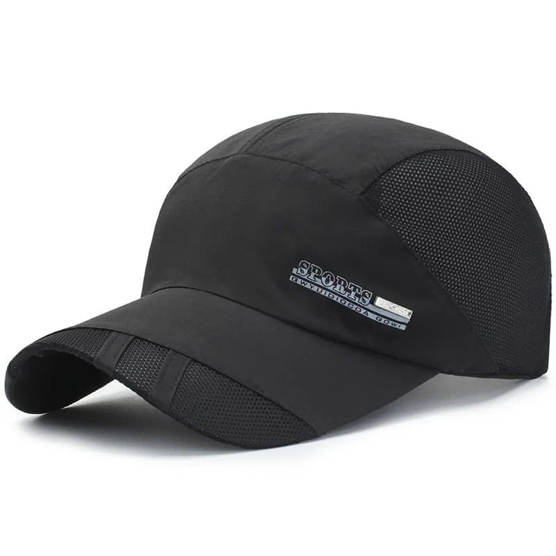 Cappellino da Baseball in Rete Traspirante, Asciugatura Rapida, Protezione Solare, Cappello Sportivo con Visiera Regolabile per Corsa e Pesca, Unisex