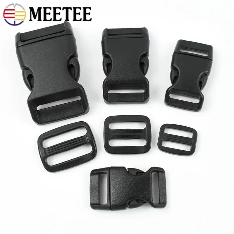 2-10 set 15/20/25mm sgancio laterale rapido fibbia in plastica borsa tracolla tri-glide clip scorrevole regolare chiusura collare per cani gancio kit di riparazione fai da te