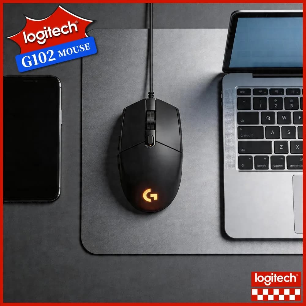 Logitech G102 Wired Gaming Mouse,Dynamic Color Shift RGB Lighting,Attractive Visual Effect For Social Media Streaming Setup