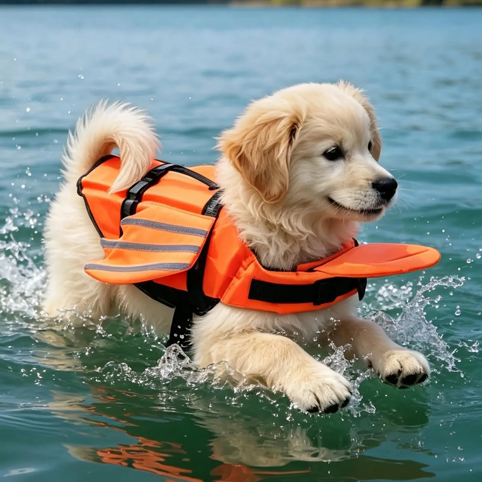 Dog Swim Vest Reflective High Buoyancy Wing Pets Life Jacket Safety Swimsuit for Small Medium Dogs Outdoor Beach Lake Pool