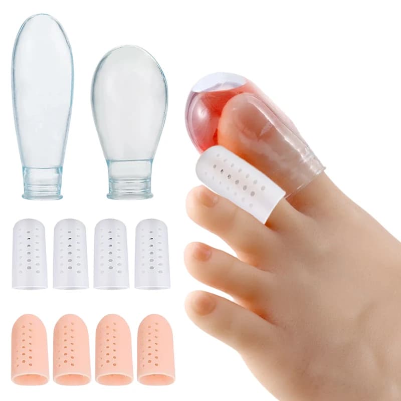 New Breathable Sleeve Finger Protector&Silicone Waterproof Finger Cots Anti-Friction Toe Cap Toe Finger Injuries Foot Care Tools