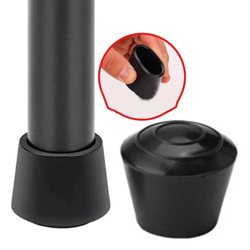 Dia 10mm-35mm Black Rubber Table Chair Foot Covers Round Pipe Plugs Protective Covers Furniture Thickening Leg Pads Accessories