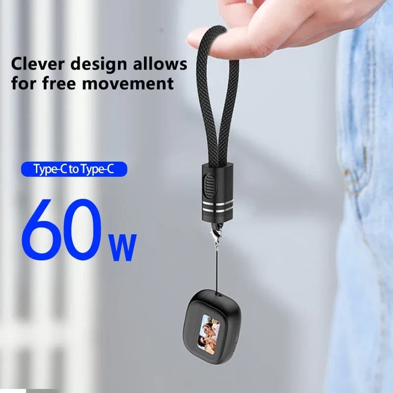 PD60W 18cm Short Type C To USB C Cable Fast Charging For Iphone 15 16 Samsung Xiaomi Power Bank PD20W USB C Lightning Cable New