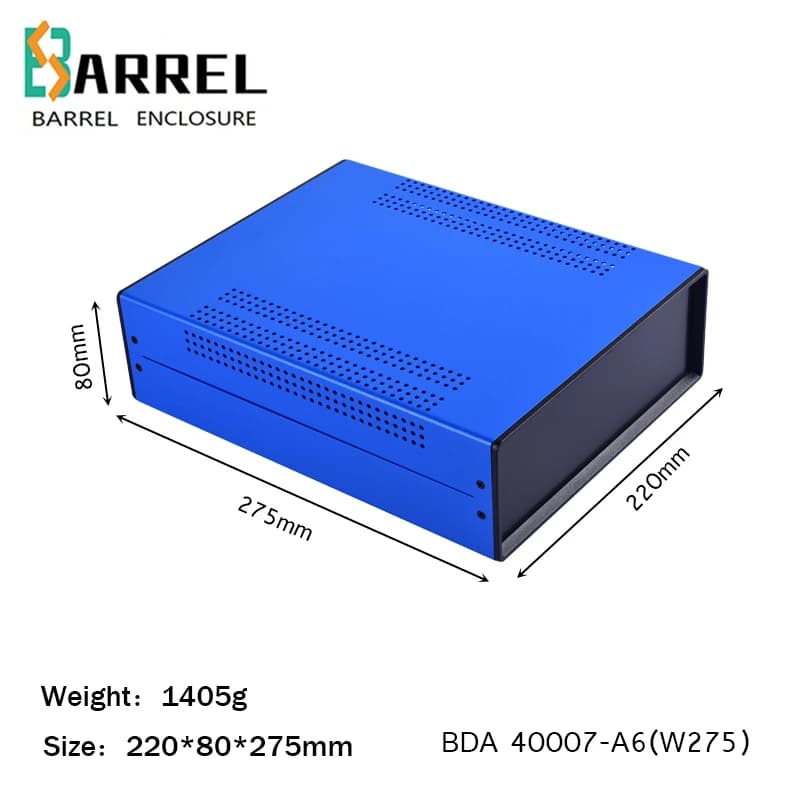 Custodia per custodia per strumenti elettronici e strumenti da 275 * 220 * 80 mm Scatola per scheda PCB di distribuzione presa interruttore di controllo giunzione progetto fai-da-te
