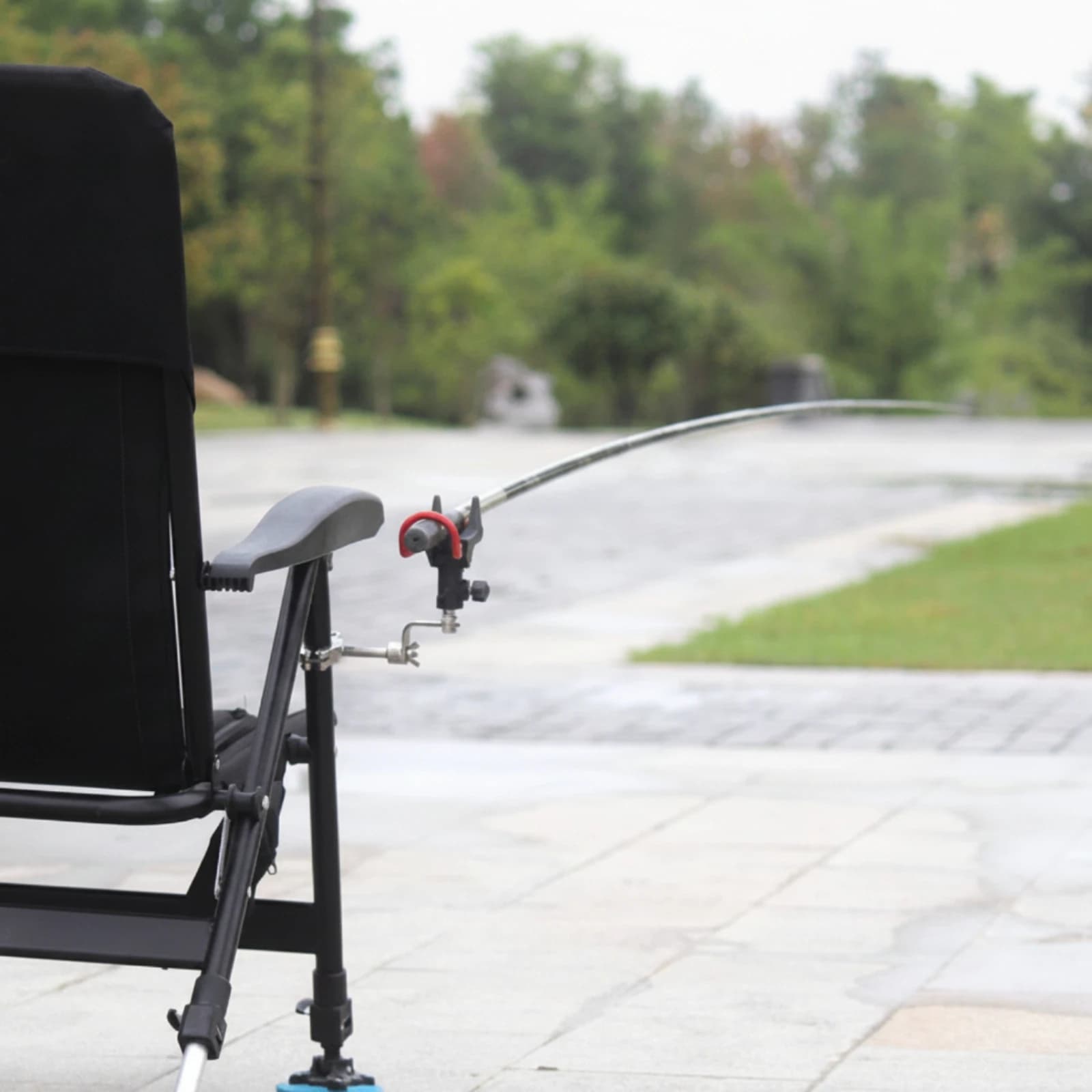 Fishing Rod Holder with Adjustable Clamp High-Compatibility Fishing Chair Rod Holder Support Bracket Heavy-Duty Hardware Secure