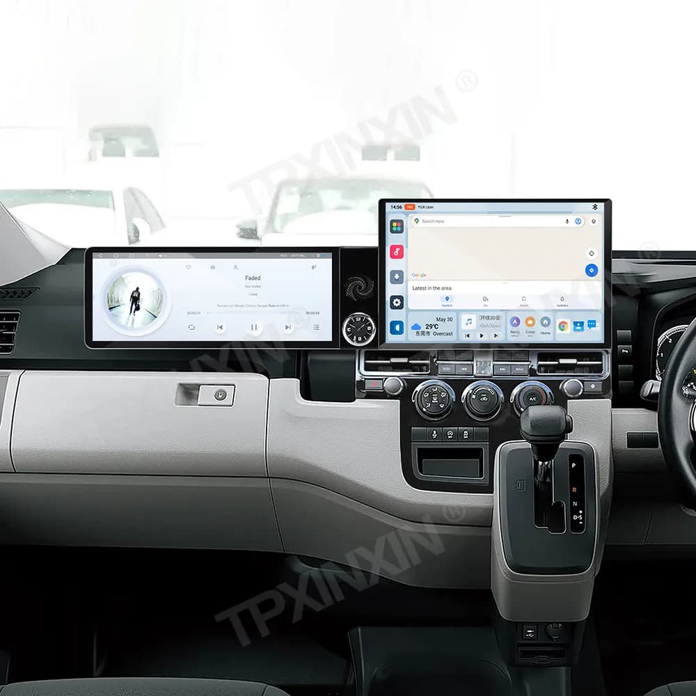 13.1+12.3 Inch Screen Car Radio For Toyota HiAce 2019-2026 Android GPS Navigation Multimedia Video Stereo Receiver Head Unit
