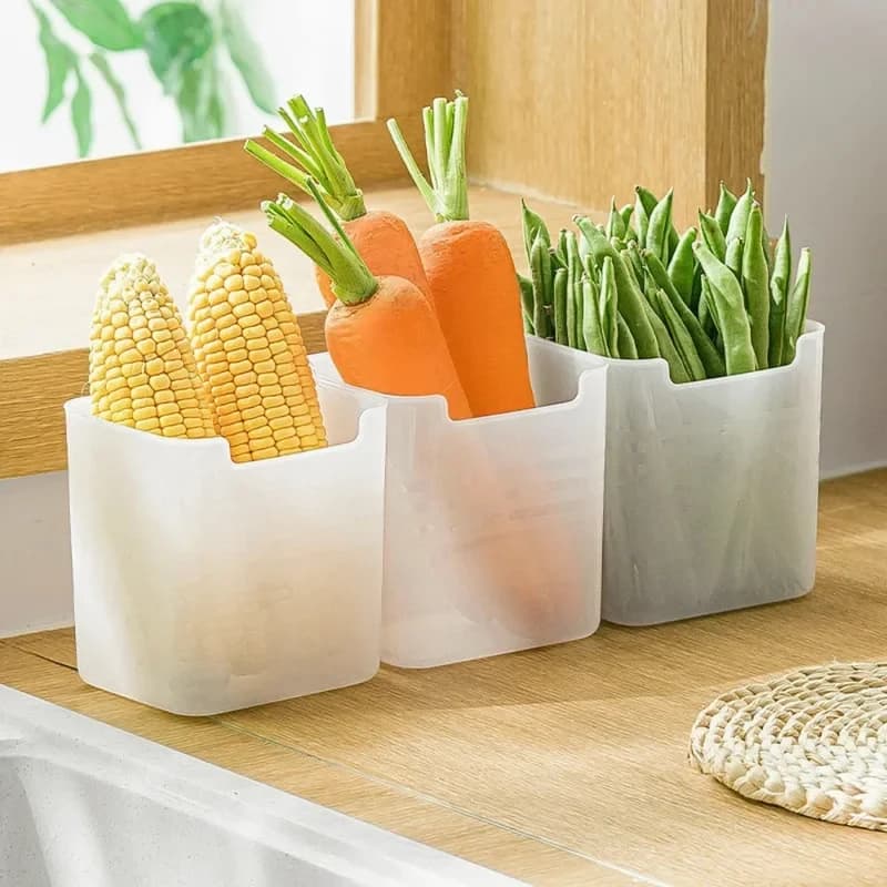 Contenitore per Alimenti da Frigorifero, Scatola per Frutta e Verdura, Contenitore per Porta Laterale Frigorifero, Cassetto Portaoggetti, Accessori da Cucina
