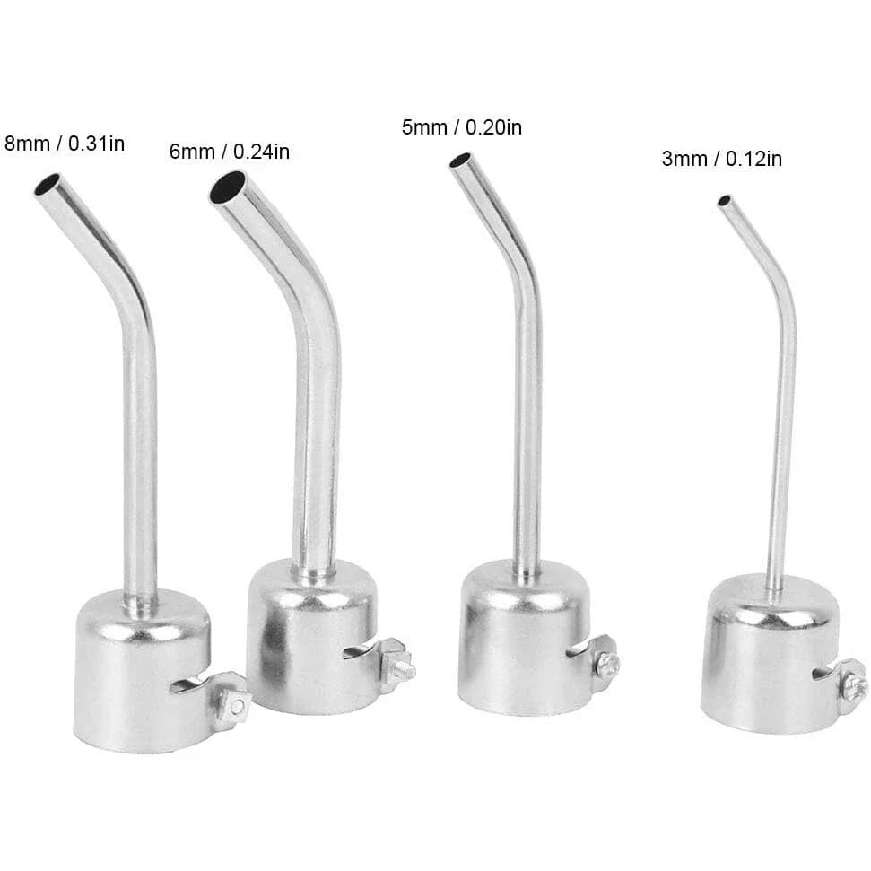 Set di ugelli per saldatura da 4 pezzi per punte per pistola termica 850 3mm 5mm 6mm 8mm Accessori per ugelli per saldatore in plastica