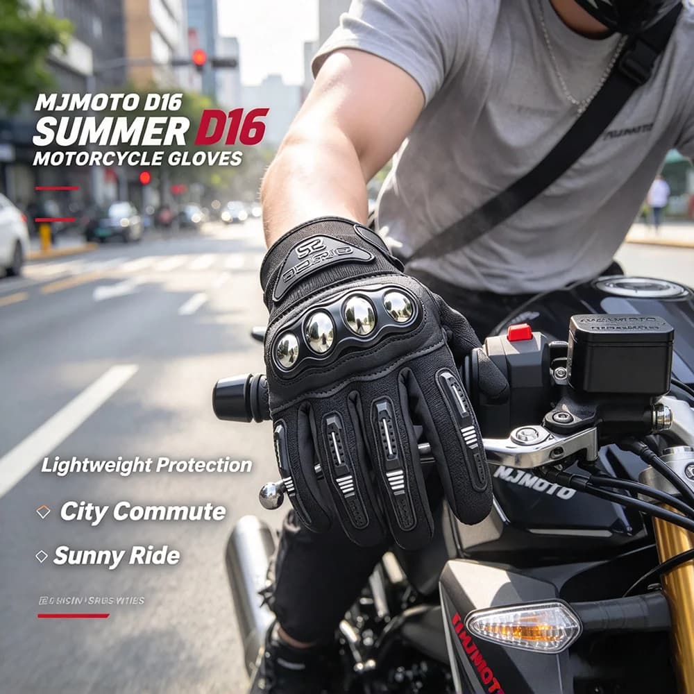 Touchscreen Motocross Stainless Steel Gloves with Silicone Grip Dirt Bike Accessories for All-Season Motorcycle Riding