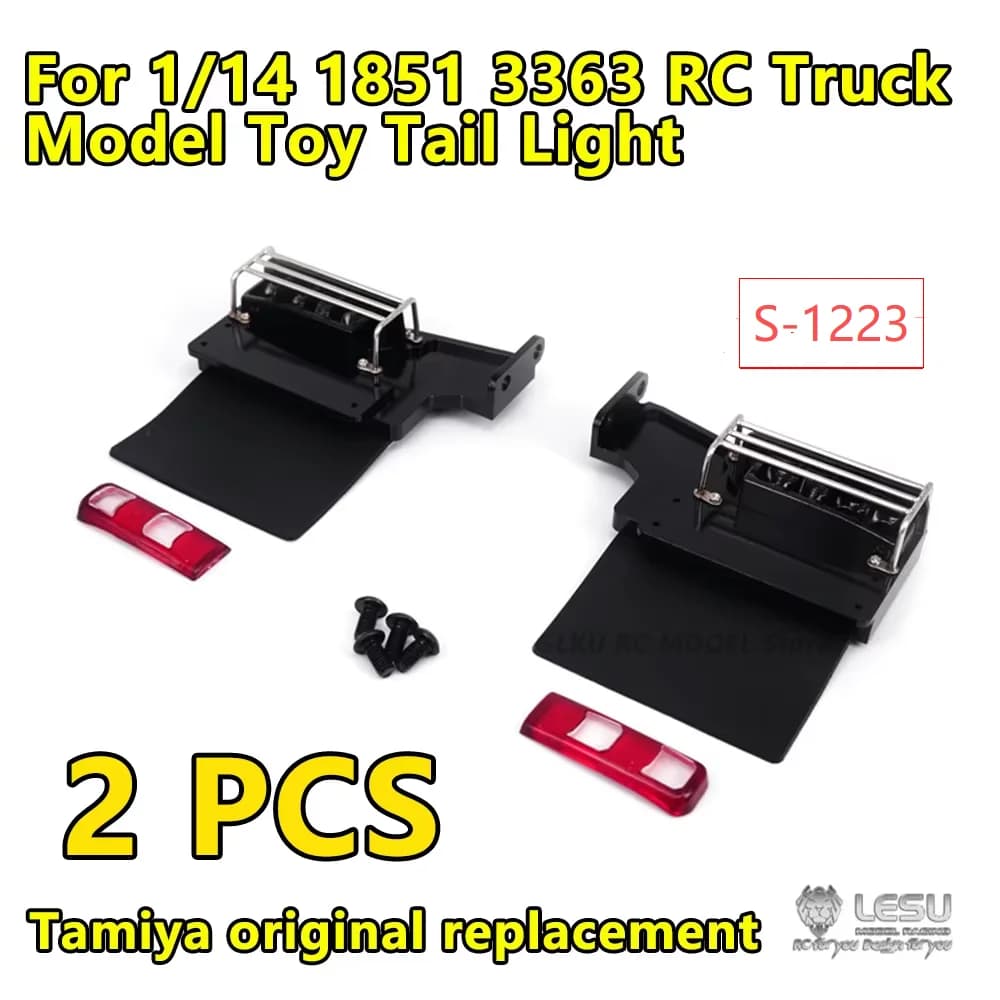 LESU ABS materiale fanale posteriore paralume set S-1223 Tamiya 1851 3363 1/14 RC modello di camion giocattolo originale installazione diretta in fabbrica