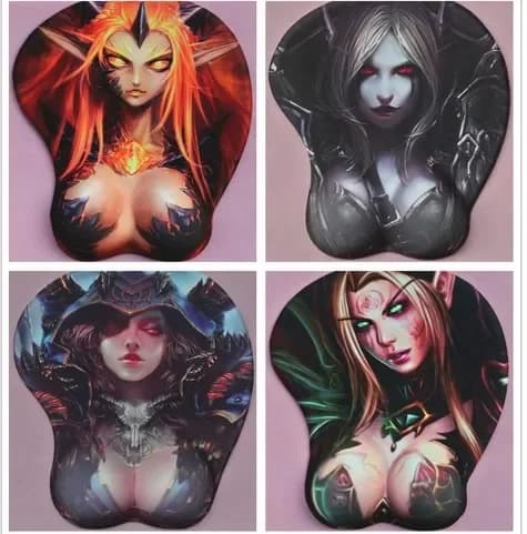 2021 nuova versione braccialetti per tappetino per mouse 3D anime giapponesi Cartoon Creative WOW tappetino per mouse Tappetino per mouse sul petto
