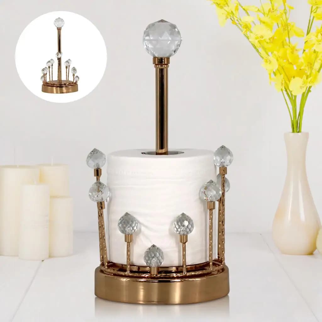 Paper Towel Holder Bathroom Vertical Tissue Stand Table Napkins Rack