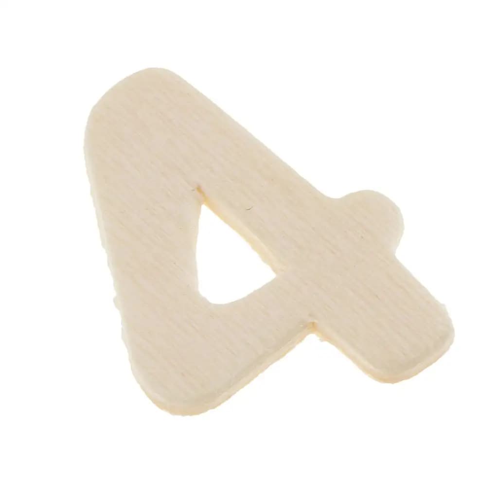 Blocchi di Legno con Numeri, Giocattolo Educativo in Legno Naturale, Forme per Bambini, Targhette e Decorazioni per Carte