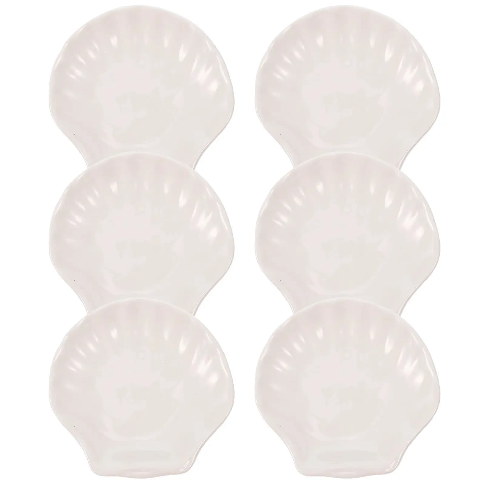 6Pcs Design Ceramic Fruit Plate Dish for Snacks Desserts Dried Fruits Jewelry Storage Home Party Picnic Western