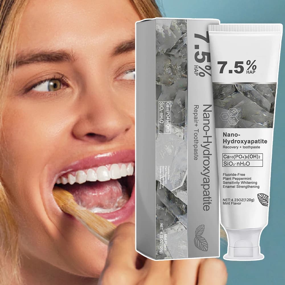 Dentifricio with 7.5% Nanos Hydrossiapatite Without Fluoro, Refreshing for the Altar, Whitening for Tooths, Removes Coffee and Tea Macchies, Oral Dentifricio