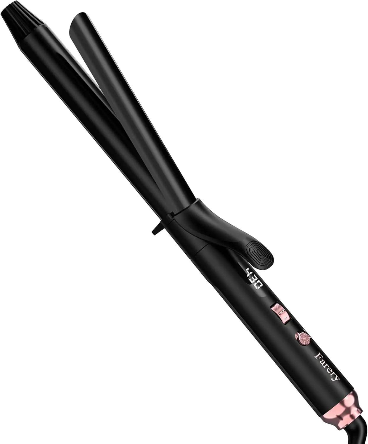 1 inch ceramic curling iron with argan oil and keratin, 11 temperature settings for long-lasting curls