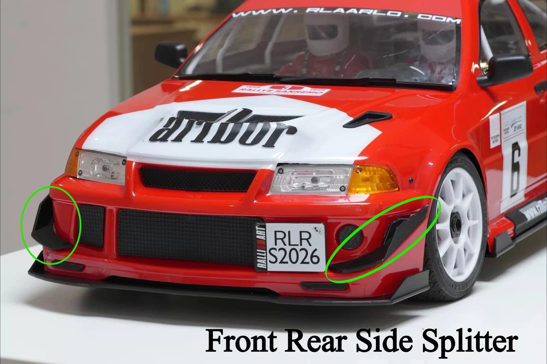 RC Car Upgrade Parts Custom Front Rear Side Splitter 3D Printed TPU For 1/7 Rlaarlo SLEVO‑07 Aerodynamic Mod Decor Accessory