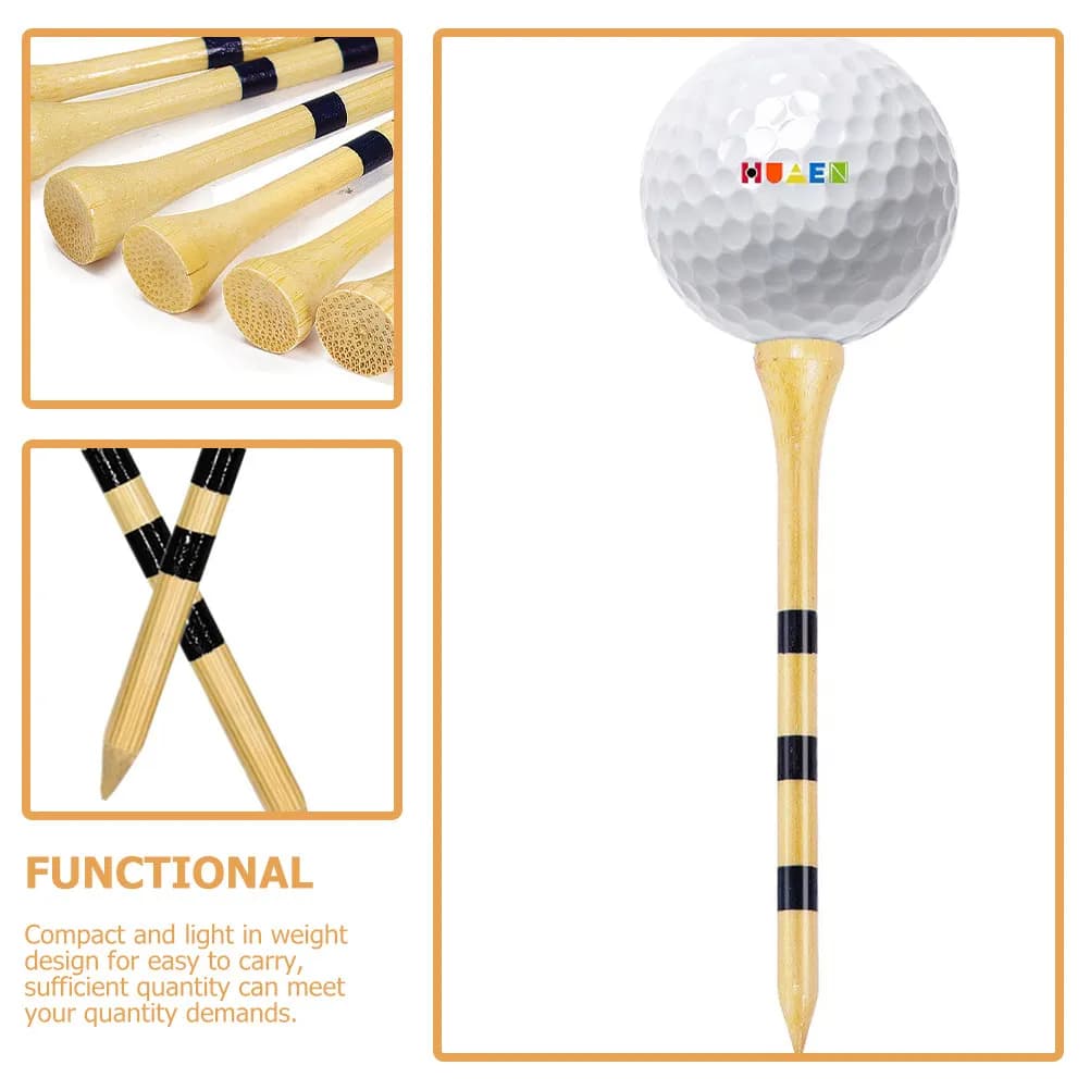100 Pezzi Tee da Golf Professionali Robusti e Compatti, Supporti Leggeri per Palline da Golf per Allenamento e Pratica all'Aperto