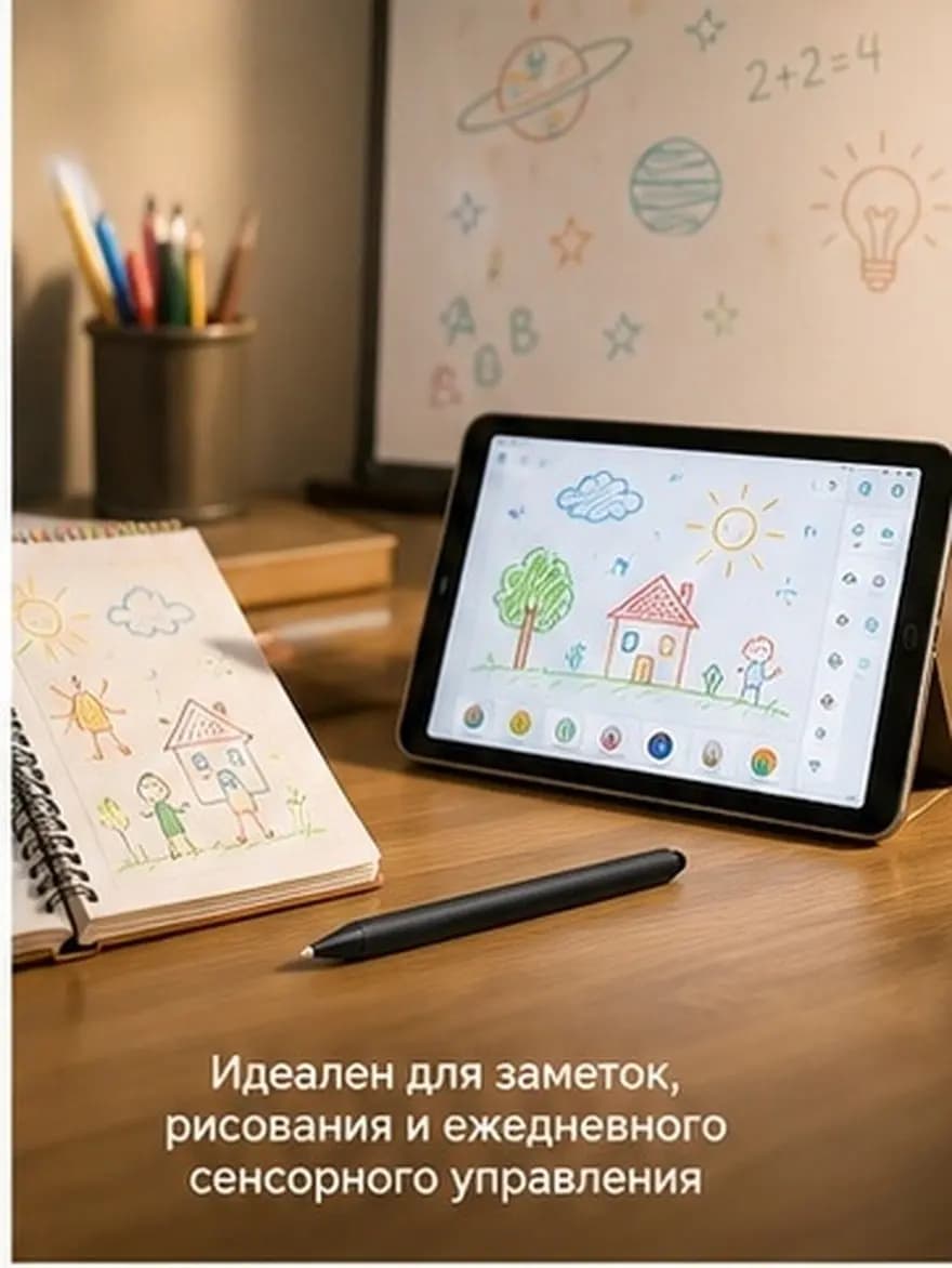 Capacitive Touch Pen Stylus Dual Head Design Electronic Whiteboard Pen Precise Writing Drawing Tool Compatible for Tablets