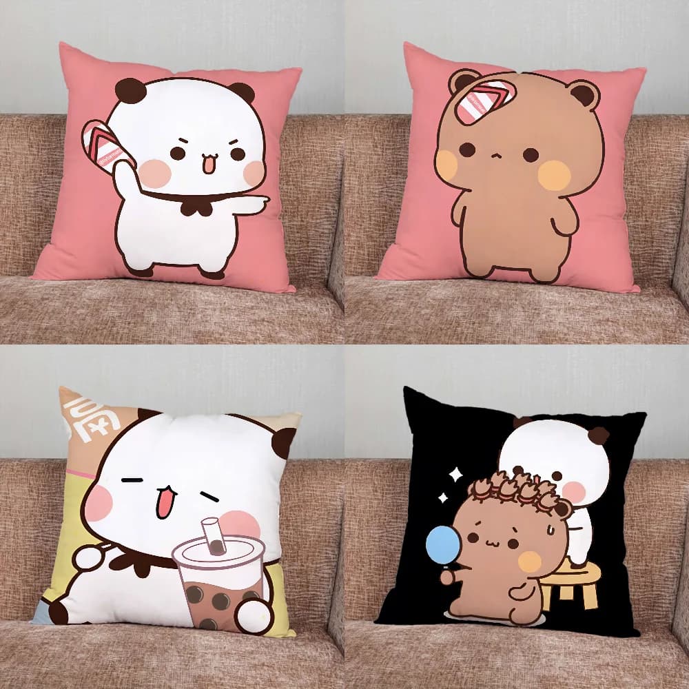 Federa per cuscino BuBu DuDu simpatico cartone animato per la casa, camera da letto, auto, ufficio, decorazione, soggiorno, divano, adatta