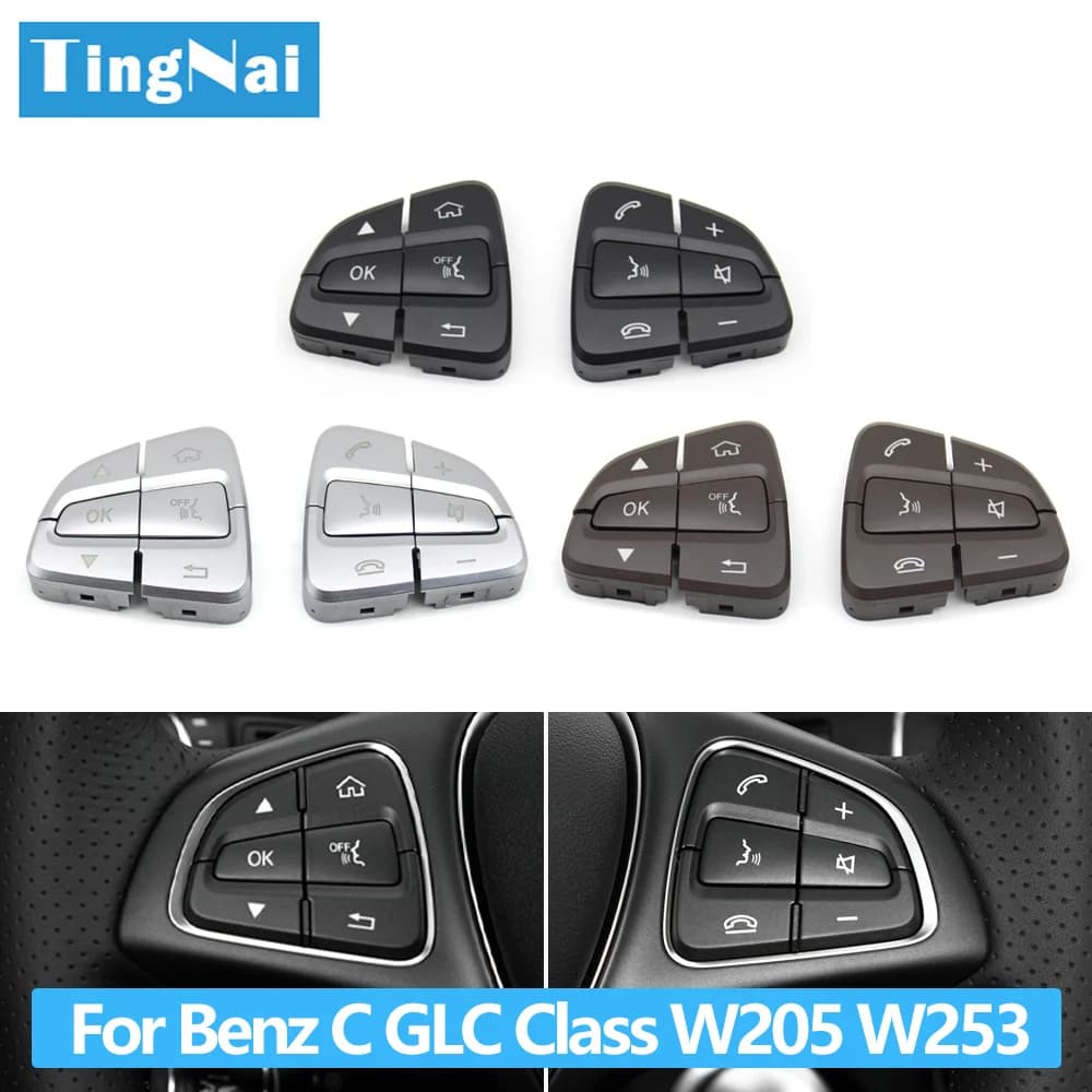 W205 W253 Copri pulsanti di controllo interruttore volante multifunzione per auto per Mercedes Benz Classe C GLC 0999050300