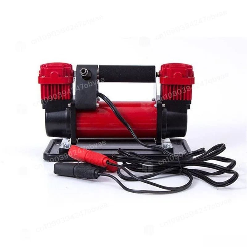 Compressore d'Aria Portatile a Doppio Cilindro 12V ad Alta Pressione per Pneumatici Auto, SUV, Camion e Veicoli Agricoli